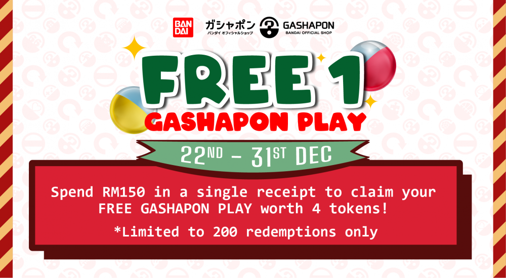 Unlock your Free Gashapon Play today!